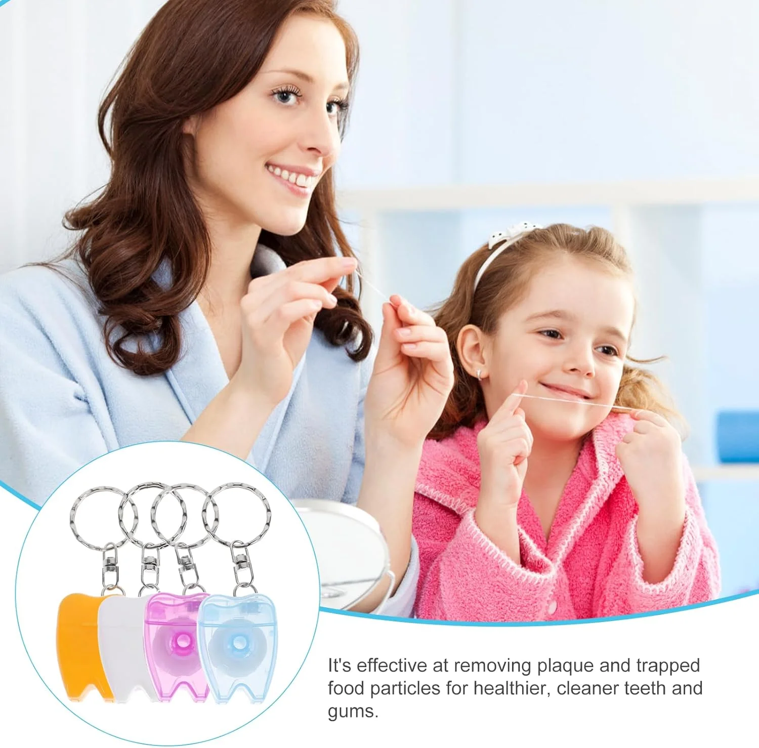 هیلایفتی 15 متری نخ دندان قابل حمل جاکلیدی نخ دندان 4 عدد (رنگ تصادفی) هیلایفتی 15 متری نخ دندان قابل حمل جاکلیدی نخ دندان 4 عدد (رنگ تصادفی)