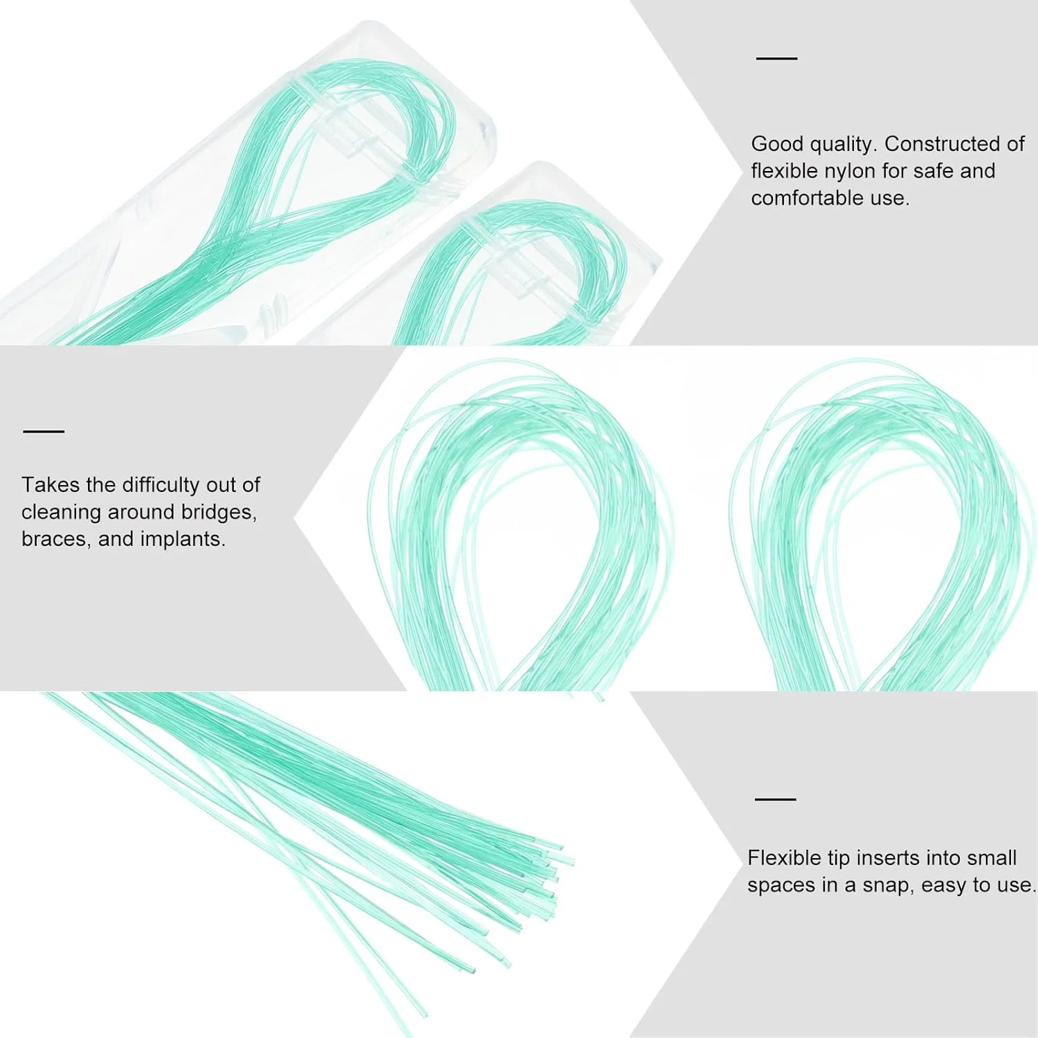 هیلایفتی 105 عدد نخ دندان حرفه ای، ابزار تمیز کننده بین دندانی برای ارتودنسی و بریج دندان هیلایفتی 105 عدد نخ دندان حرفه ای، ابزار تمیز کننده بین دندانی برای ارتودنسی و بریج دندان