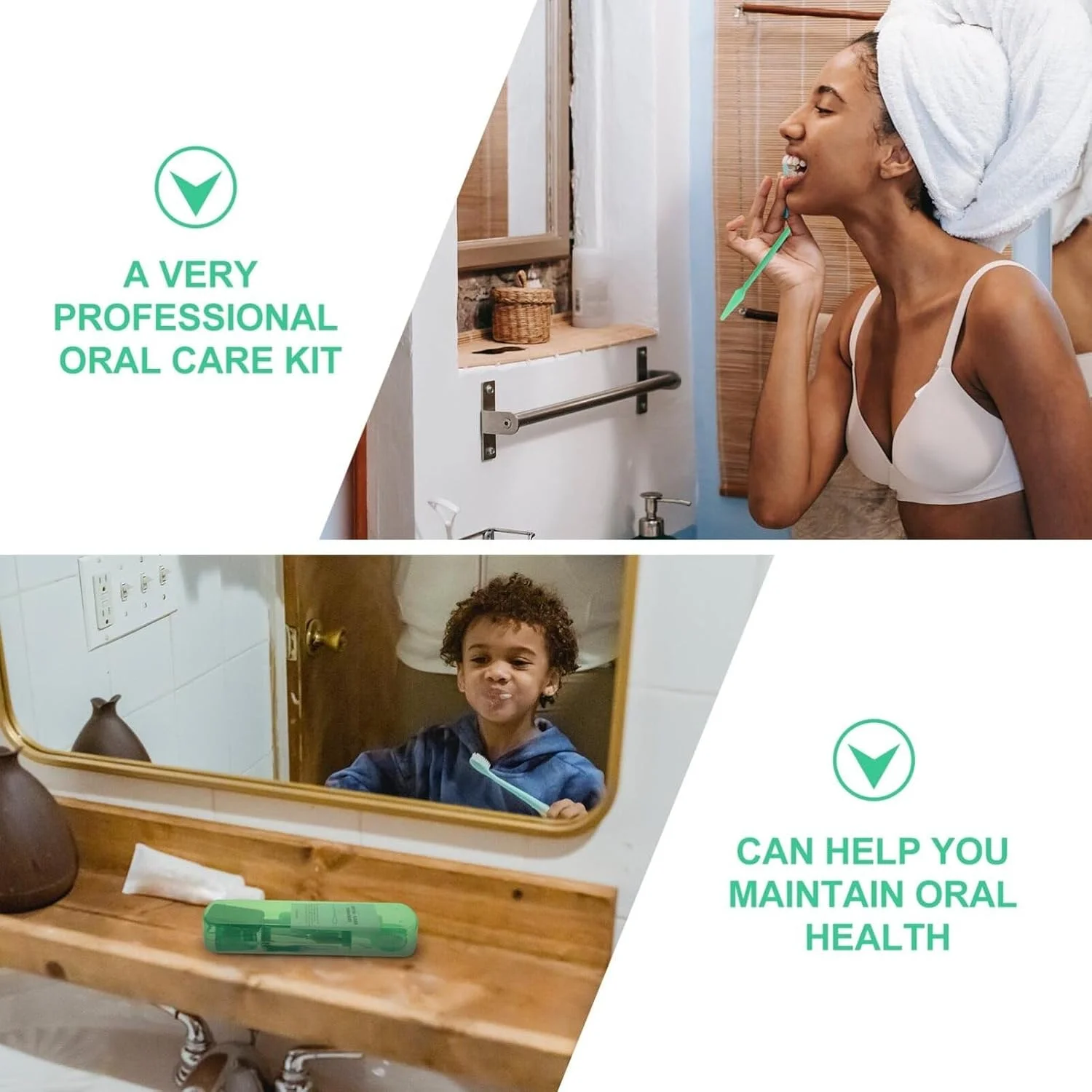 مجموعه ابزار ارتودنسی Healifty، شامل آینه دندانپزشکی، برس های بین دندانی، موم ارتودنسی، نخ دندان و کیت مسواک، سبز مجموعه ابزار ارتودنسی Healifty، شامل آینه دندانپزشکی، برس های بین دندانی، موم ارتودنسی، نخ دندان و کیت مسواک، سبز