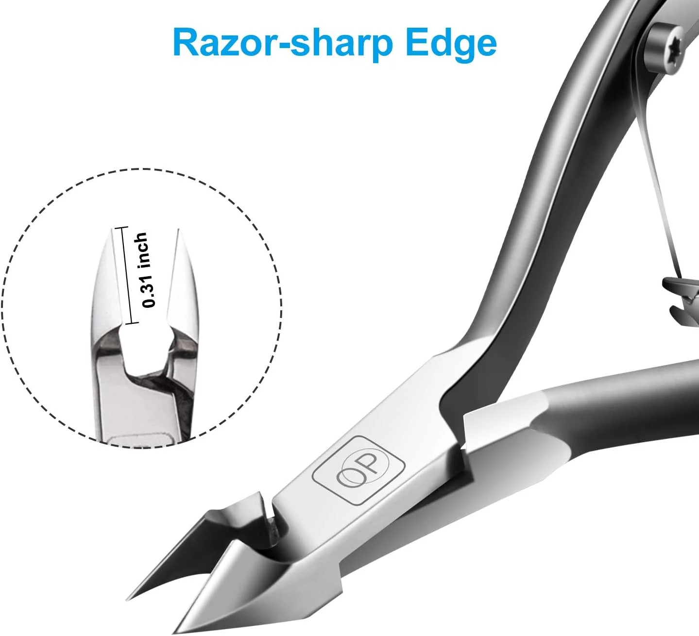 انبرک های کوتیکول opove فک 1/2 قیچی های بسیار تیز برای اصلاح کوتیکول، ابزار پدیکور و مانیکور، استیل ضد زنگ، مدل X7، خاکستری فضایی انبرک های کوتیکول opove فک 1/2 قیچی های بسیار تیز برای اصلاح کوتیکول، ابزار پدیکور و مانیکور، استیل ضد زنگ، مدل X7، خاکستری فضایی