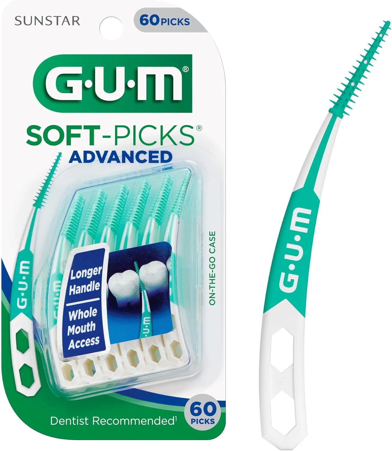 GUM - 650R سافت-پیکز پیشرفته، خلال دندان، 60 عدد