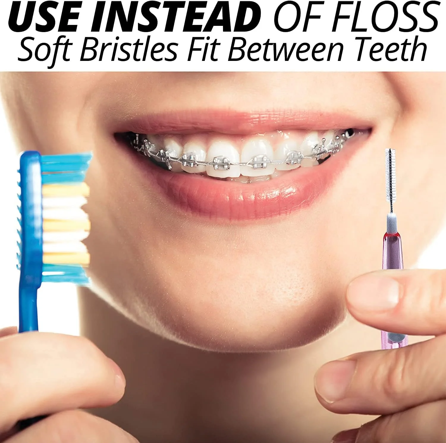 برس بین دندانی نرم و جمع شونده اکسفور، بسته 60 عددی، برس های دندانی برای تمیز کردن عمیق دهان (قطر 1/16 اینچ) - خلال دندان مسواکی برس بین دندانی نرم و جمع شونده اکسفور، بسته 60 عددی، برس های دندانی برای تمیز کردن عمیق دهان (قطر 1/16 اینچ) - خلال دندان مسواکی