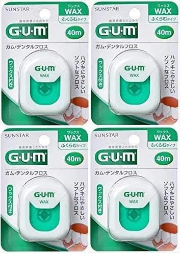 (خرید عمده) نخ دندان GUM (موم دار) 40 متری x 4