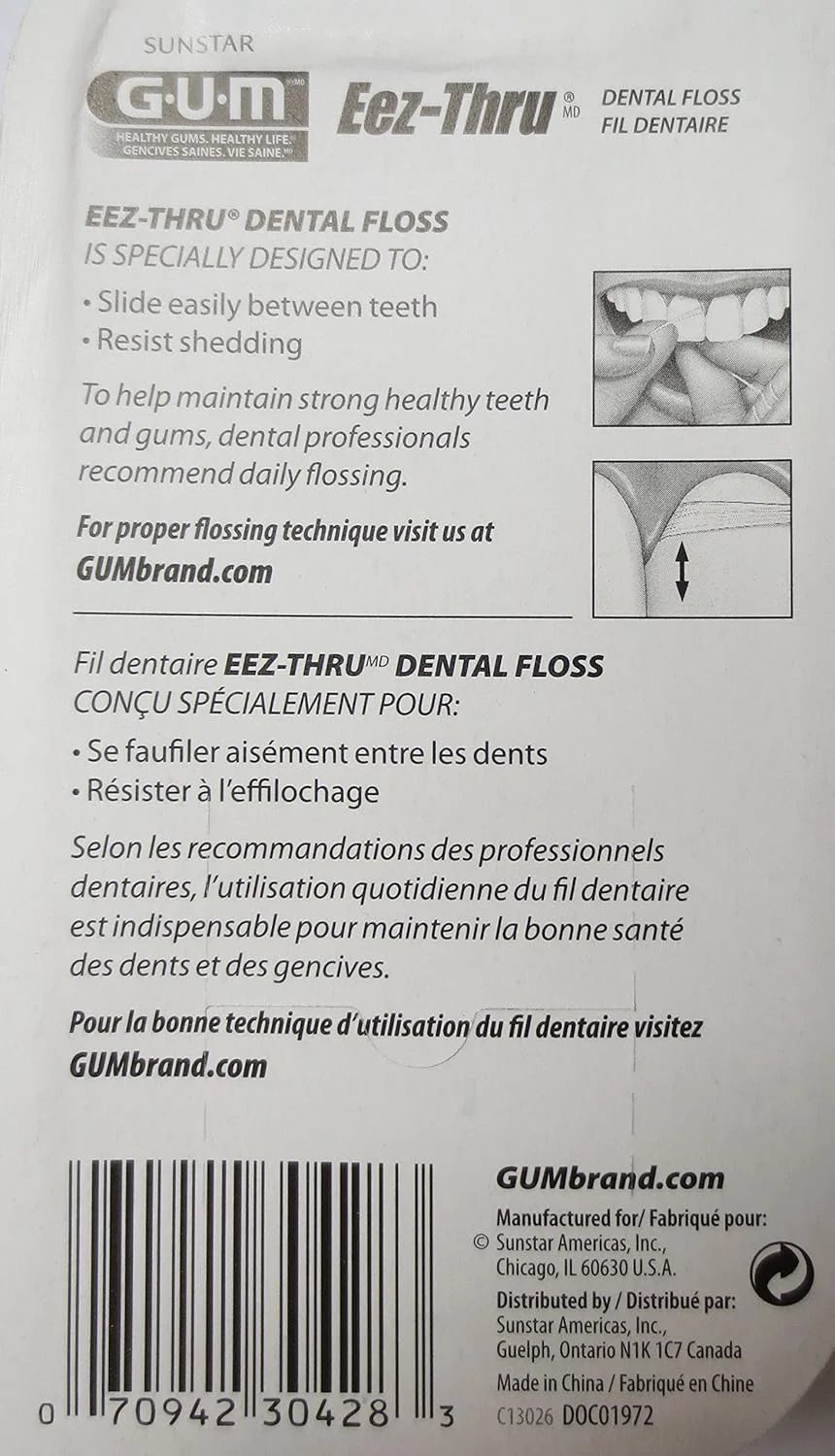 نخ دندان GUM EEZ-Thru 2000، 43.3 یارد (بسته 2 عددی) نخ دندان GUM EEZ-Thru 2000، 43.3 یارد (بسته 2 عددی)