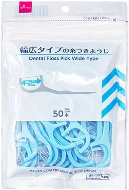 نخ دندان کمانی پهن دایسو 50 عددی - آبی
