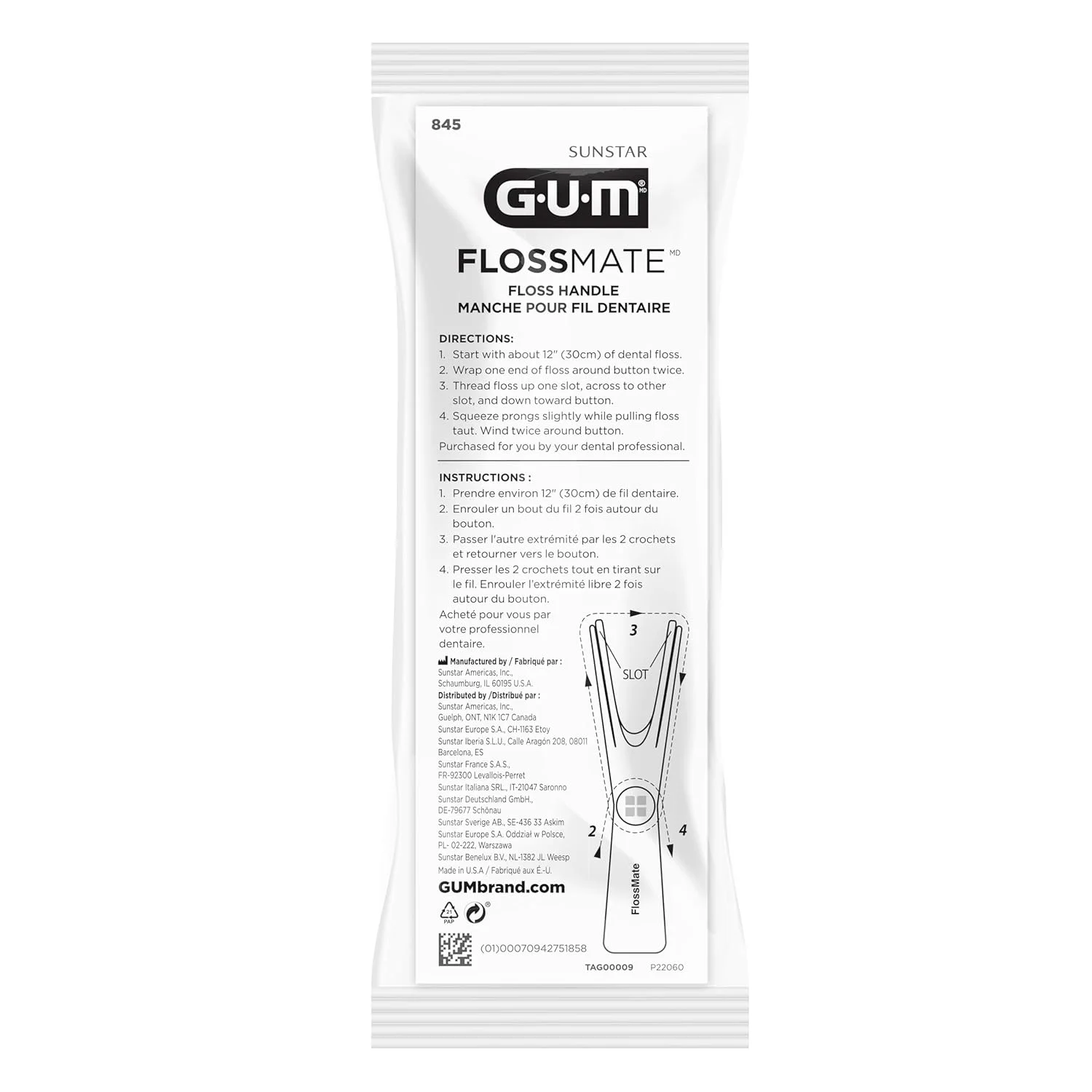 دسته نخ دندان قابل استفاده مجدد GUM Flossmate، سازگار با محیط زیست، انتخاب نخ دندان برای از بین بردن پلاک و سلامت لثه 1 عدد (بسته 3 عددی) دسته نخ دندان قابل استفاده مجدد GUM Flossmate، سازگار با محیط زیست، انتخاب نخ دندان برای از بین بردن پلاک و سلامت لثه 1 عدد (بسته 3 عددی)