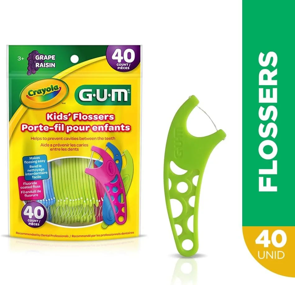 نخ دندان کودکان گام Crayola، طعم انگور، پوشش فلوراید، مناسب برای کودکان 3 سال به بالا، 40 عدد نخ دندان کودکان گام Crayola، طعم انگور، پوشش فلوراید، مناسب برای کودکان 3 سال به بالا، 40 عدد