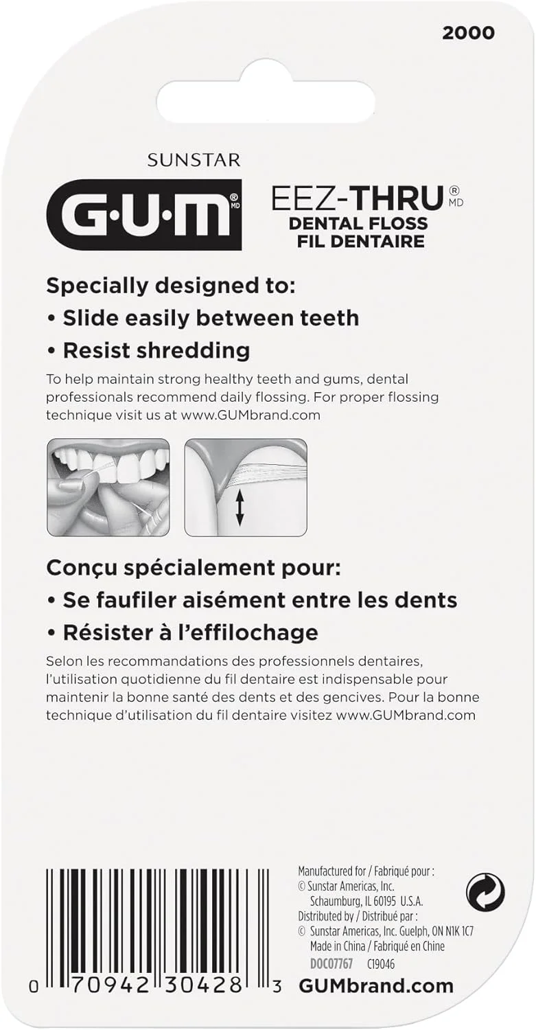 نخ دندان GUM EEZ-Thru، بدون طعم، 40 متر
