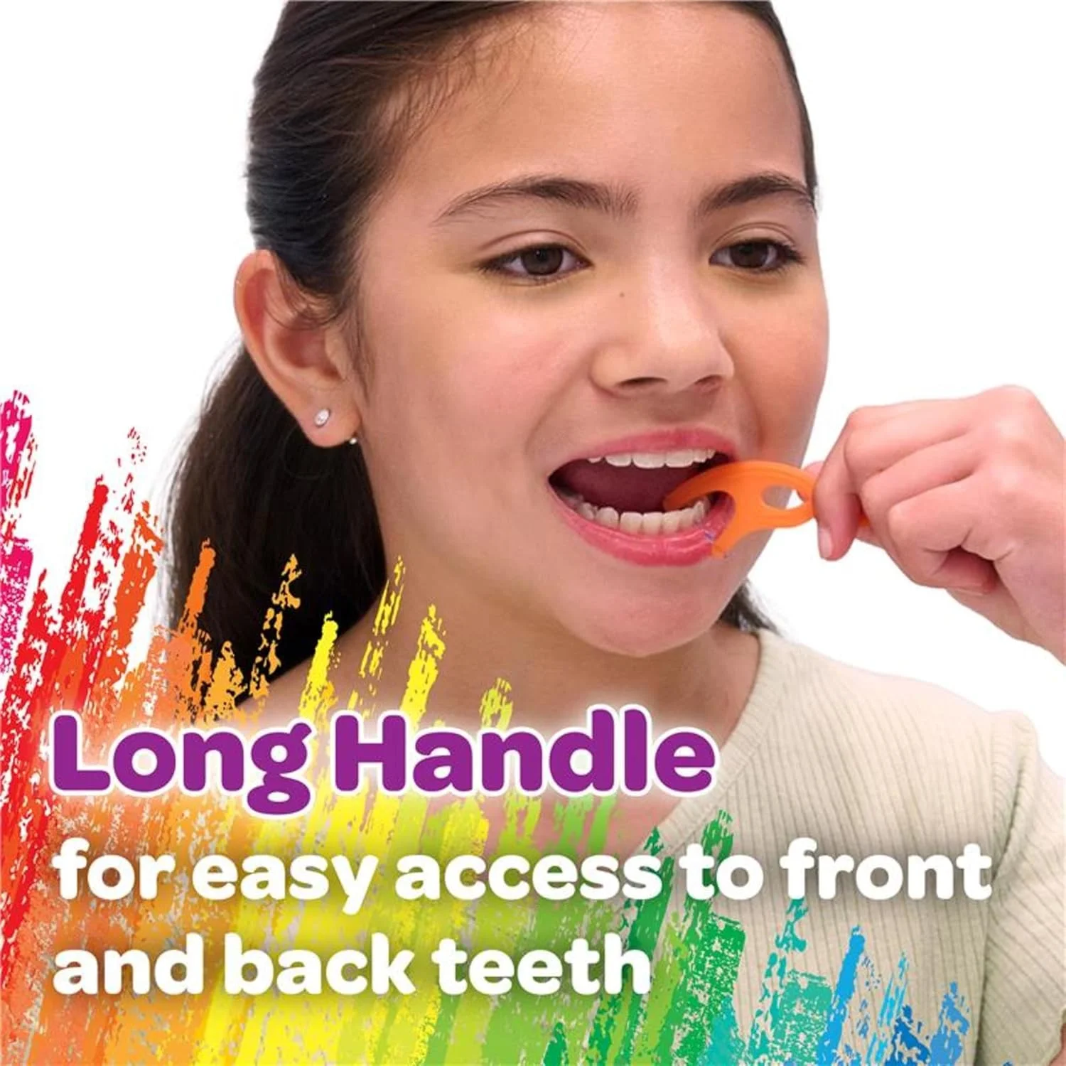 نخ دندان کودکان جی یو ام - 857R کرایولا تویستبلز، روکش فلوراید، طعم میوه های پیچیده، 3 سال به بالا، 75 عدد