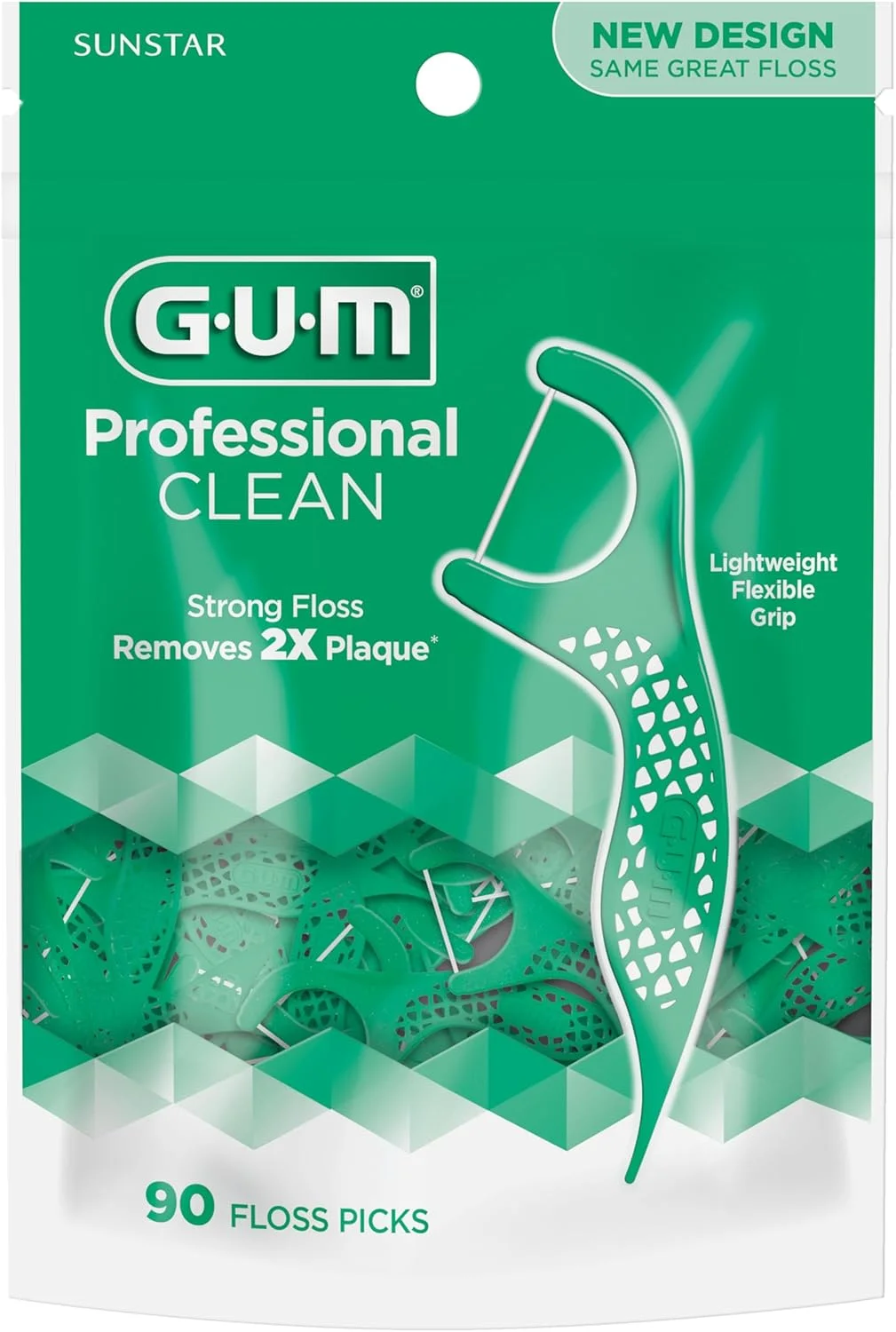 نخ دندان کمکی حرفه ای GUM - نخ دندان بسیار قوی و مقاوم در برابر ریش ریش شدن، دسته با طراحی ارگونومیک - نخ دندان برای بزرگسالان - طعم نعناع تازه، 90 عدد (بسته 3 عددی) نخ دندان کمکی حرفه ای GUM - نخ دندان بسیار قوی و مقاوم در برابر ریش ریش شدن، دسته با طراحی ارگونومیک - نخ دندان برای بزرگسالان - طعم نعناع تازه، 90 عدد (بسته 3 عددی)