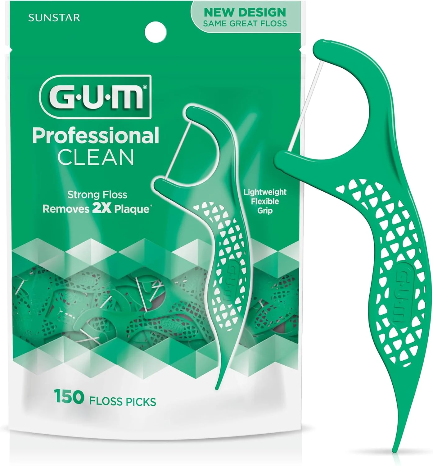نخ دندان کمانی حرفه ای GUM (150 عدد) نعناع تازه