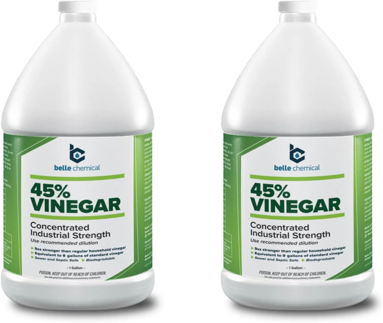 سرکه خالص 45% - درجه صنعتی غلیظ (2 گالن)