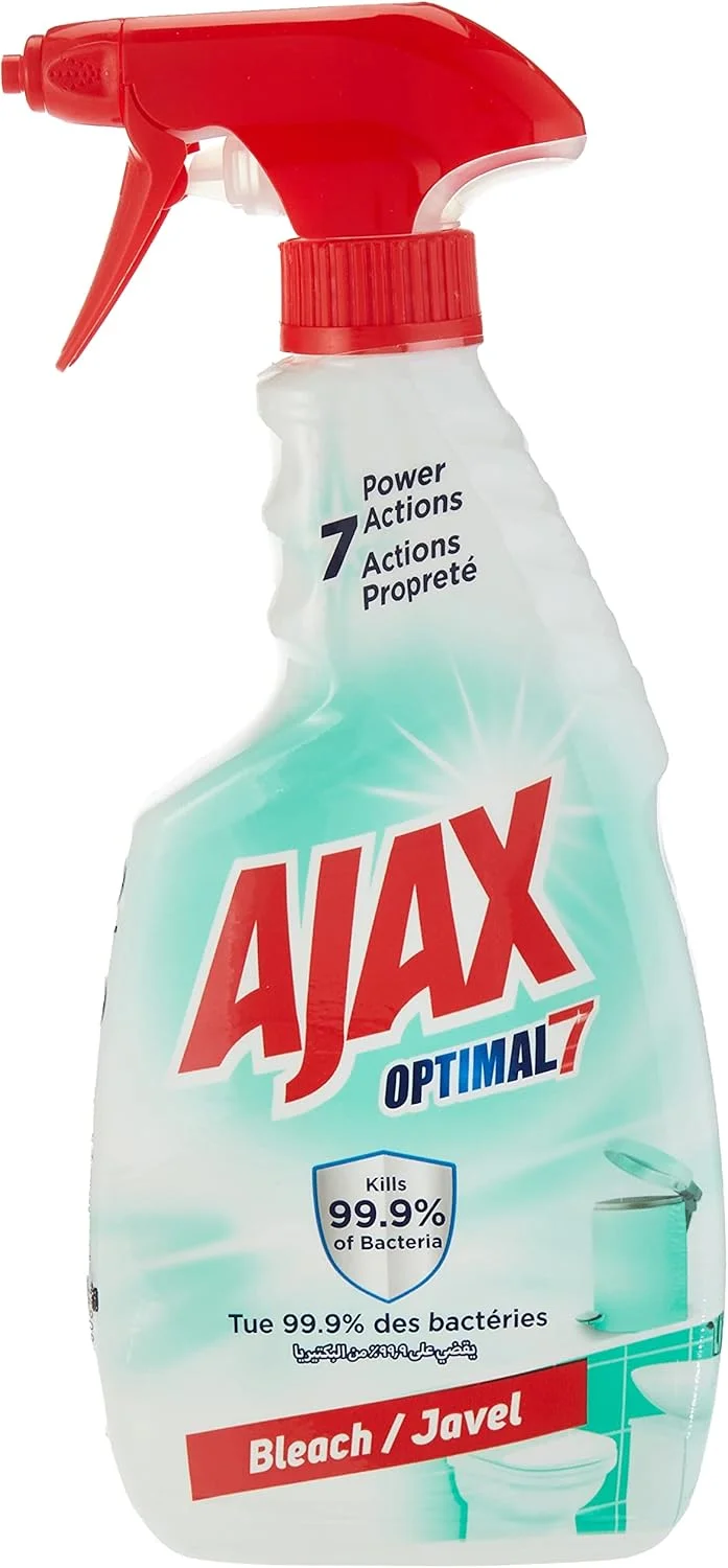 اسپری تمیز کننده سطوح و ضدعفونی کننده آژاکس، 7 عملکرد در 1، سفید کننده، ضد باکتری، ماشه ای - (500 میلی لیتر x 2) اسپری تمیز کننده سطوح و ضدعفونی کننده آژاکس، 7 عملکرد در 1، سفید کننده، ضد باکتری، ماشه ای - (500 میلی لیتر x 2)