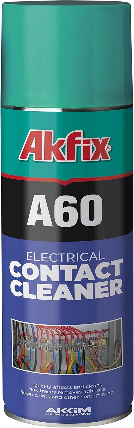 اسپری تمیز کننده اتصالات الکتریکی Akfix A60 - محلول تمیز کننده سریع خشک شونده و بدون باقیمانده برای تجهیزات و اتصالات الکتریکی - 200 میلی لیتر اسپری تمیز کننده اتصالات الکتریکی Akfix A60 - محلول تمیز کننده سریع خشک شونده و بدون باقیمانده برای تجهیزات و اتصالات الکتریکی - 200 میلی لیتر