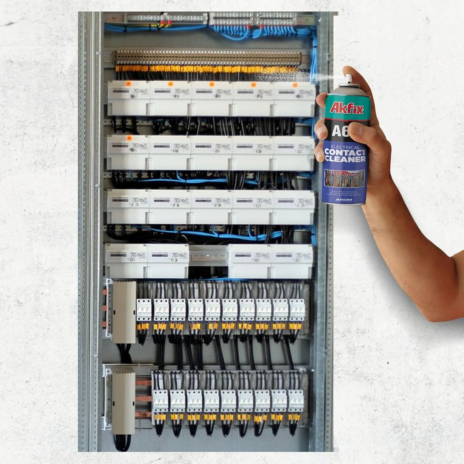 اسپری تمیز کننده اتصالات الکتریکی Akfix A60 - محلول تمیز کننده سریع خشک شونده و بدون باقیمانده برای تجهیزات و اتصالات الکتریکی - 200 میلی لیتر اسپری تمیز کننده اتصالات الکتریکی Akfix A60 - محلول تمیز کننده سریع خشک شونده و بدون باقیمانده برای تجهیزات و اتصالات الکتریکی - 200 میلی لیتر