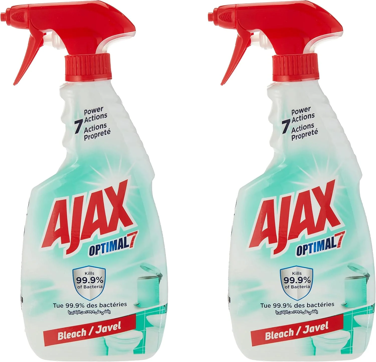 اسپری تمیز کننده سطوح و ضدعفونی کننده آژاکس، 7 عملکرد در 1، سفید کننده، ضد باکتری، ماشه ای - (500 میلی لیتر x 2) اسپری تمیز کننده سطوح و ضدعفونی کننده آژاکس، 7 عملکرد در 1، سفید کننده، ضد باکتری، ماشه ای - (500 میلی لیتر x 2)