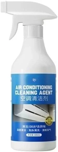 اسپری تمیز کننده کولر گازی - تمیز کننده برای واحد های AC، رادیاتورها و فن ها | از بین برنده گرد و غبار و کثیفی از فیلترها و دریچه ها | محلول ایمن برای نگهداری HVAC خانگی (1 عدد)