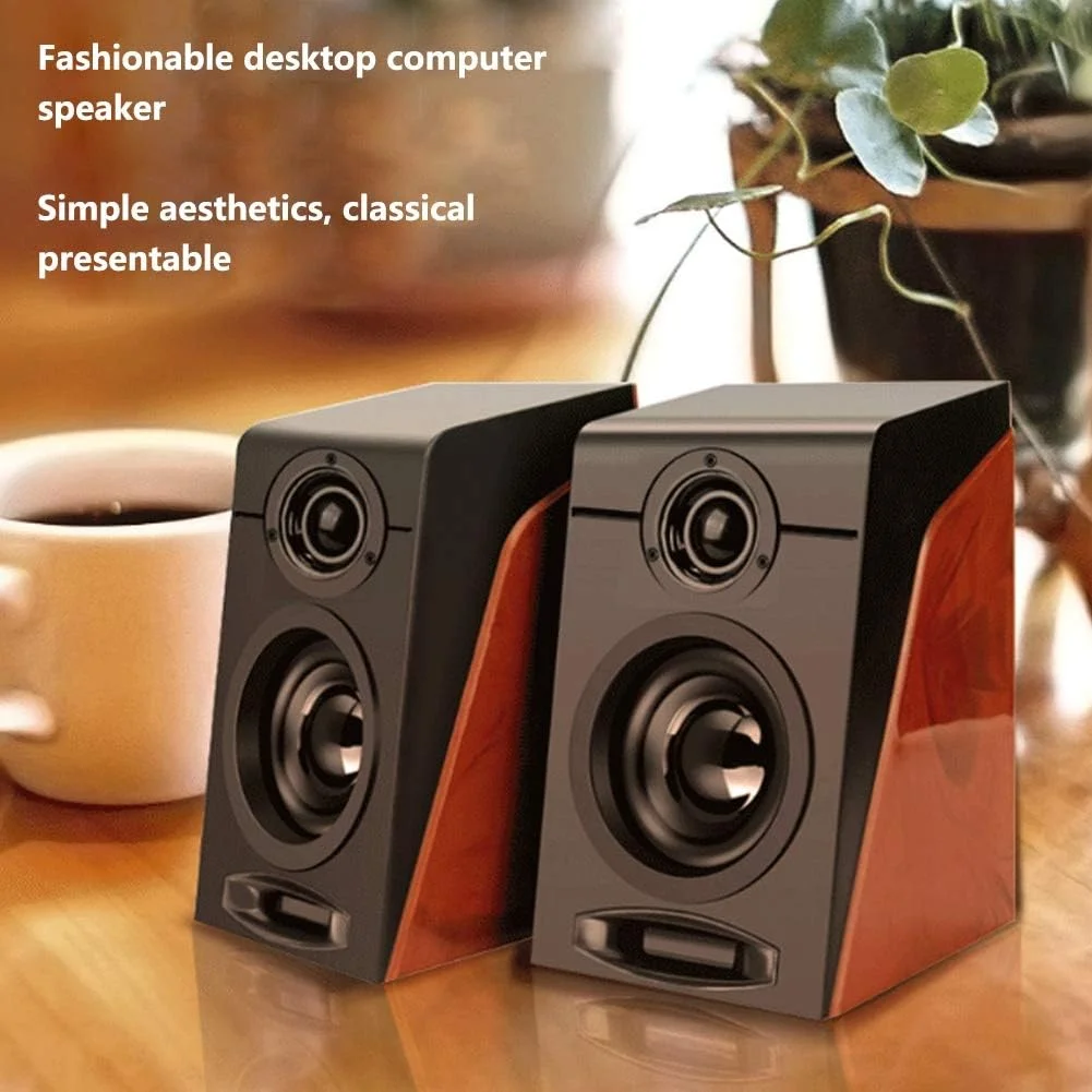 بلندگوهای کامپیوتر NDNCZDHC، بلندگوی رومیزی کوچک، جعبه بلندگوی باس USB 2.0 سیمی برای تلویزیون، کامپیوتر، لپ تاپ