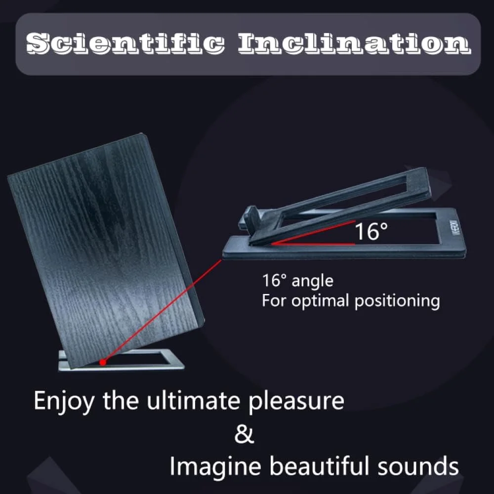 پایه رومیزی بلندگو موکجیپا VKheroKV C-1 برای بلندگوهای کوچک، سطح شیب دار، پایه بلندگو کامپیوتر فولادی (جفت)، طول 15.2 x عرض 11.4 x ارتفاع 3.8 سانتی متر (خاکستری)