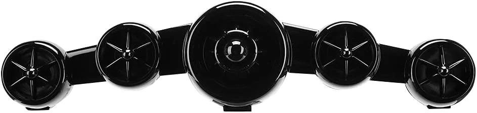 باند بلندگوی XUMIUZIY، جعبه صدای ساب ووفر چند رسانه ای مدل SADA D-219 با طرح هواپیما، بلندگو برای تلفن همراه رومیزی، طراحی انسانی با پد ضد لغزش، صدای چپ و راست (مشکی)