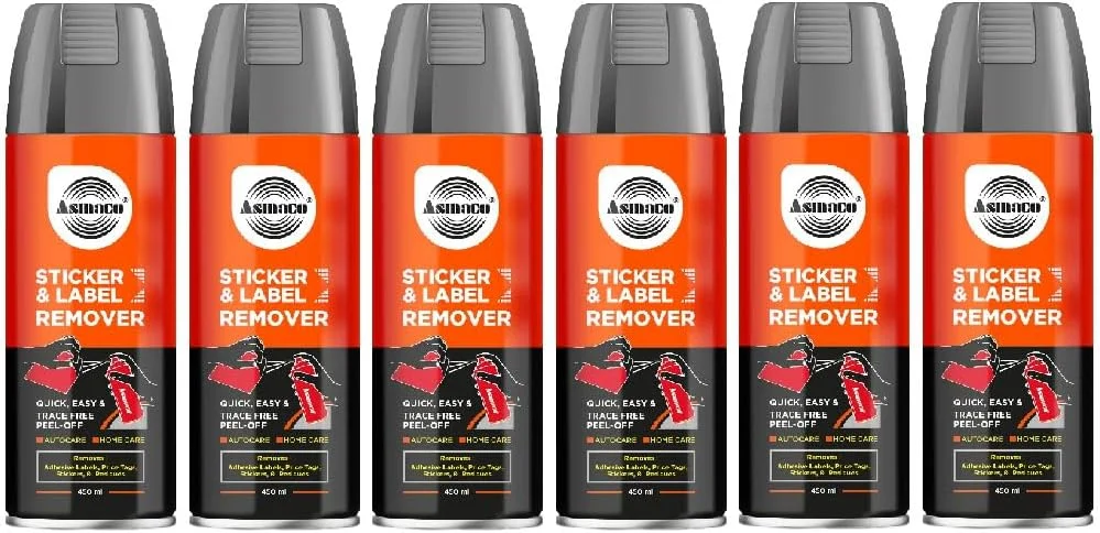 محلول پاک کننده برچسب آسماکو - 450 میلی لیتر - بسته 6 عددی