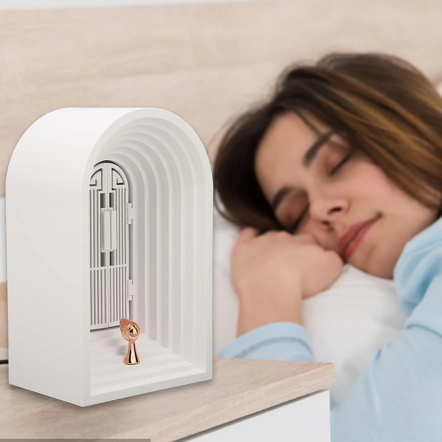 اسپیکر رومیزی XUMIUZIY، اسپیکرهای کامپیوتر چراغ دار کوچک رومیزی برای لپ تاپ، کامپیوتر، اسپیکر BT و چراغ، اسپیکر خانگی، دیمینگ بدون پله، دکوراسیون منحصر به فرد (سفید)