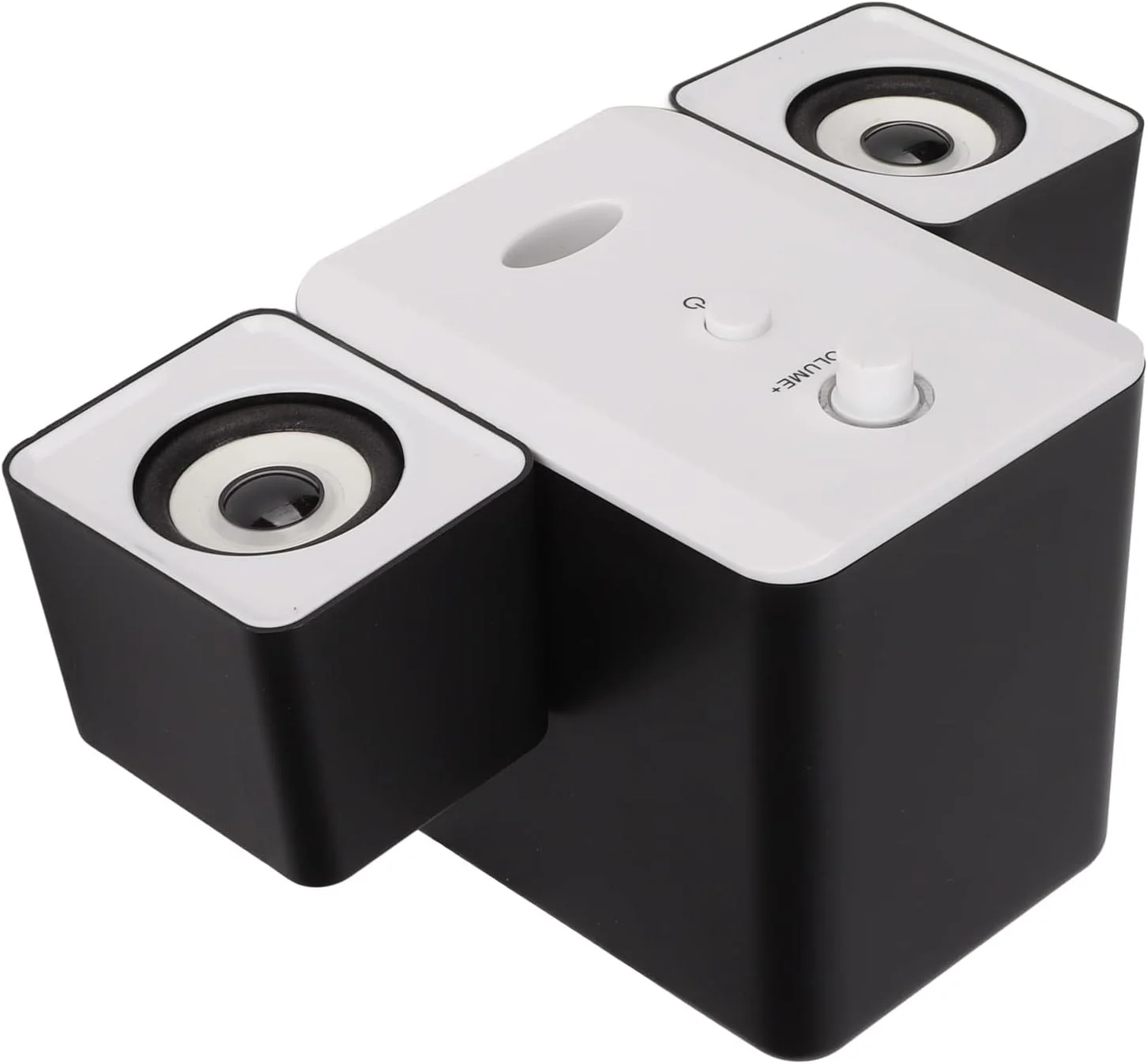 اسپیکر کامپیوتر XUMIUZIY، اسپیکرهای سیمی USB با توان DC 5V و ساب ووفر، سیم برق USB و ورودی AUX 3.5 میلی متری، اسپیکرهای رومیزی (#2)