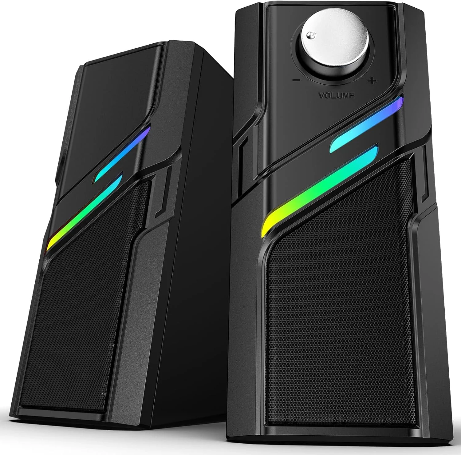 اسپیکر کامپیوتر LENRUE برای کامپیوتر رومیزی با چراغ های دکمه ای