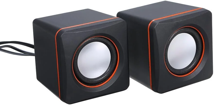 اسپیکر موسیقی Labymos، اسپیکر رومیزی کوچک با جک 3.5 میلی متری برای لپ تاپ/MP3/تلفن های هوشمند