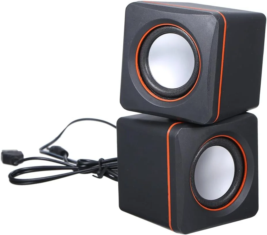 اسپیکر موسیقی Labymos، اسپیکر رومیزی کوچک با جک 3.5 میلی متری برای لپ تاپ/MP3/تلفن های هوشمند