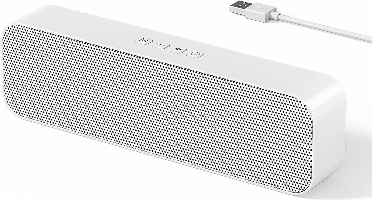 اسپیکر کامپیوتر USB کاسوکی، اسپیکر سیم دار کامپیوتر برای دسکتاپ، اسپیکر کوچک لپ تاپ با صدای استریو، بلوتوث، صدای بلند، اتصال آسان، مناسب برای جلسات آنلاین، کلاس های آنلاین، موسیقی شخصی