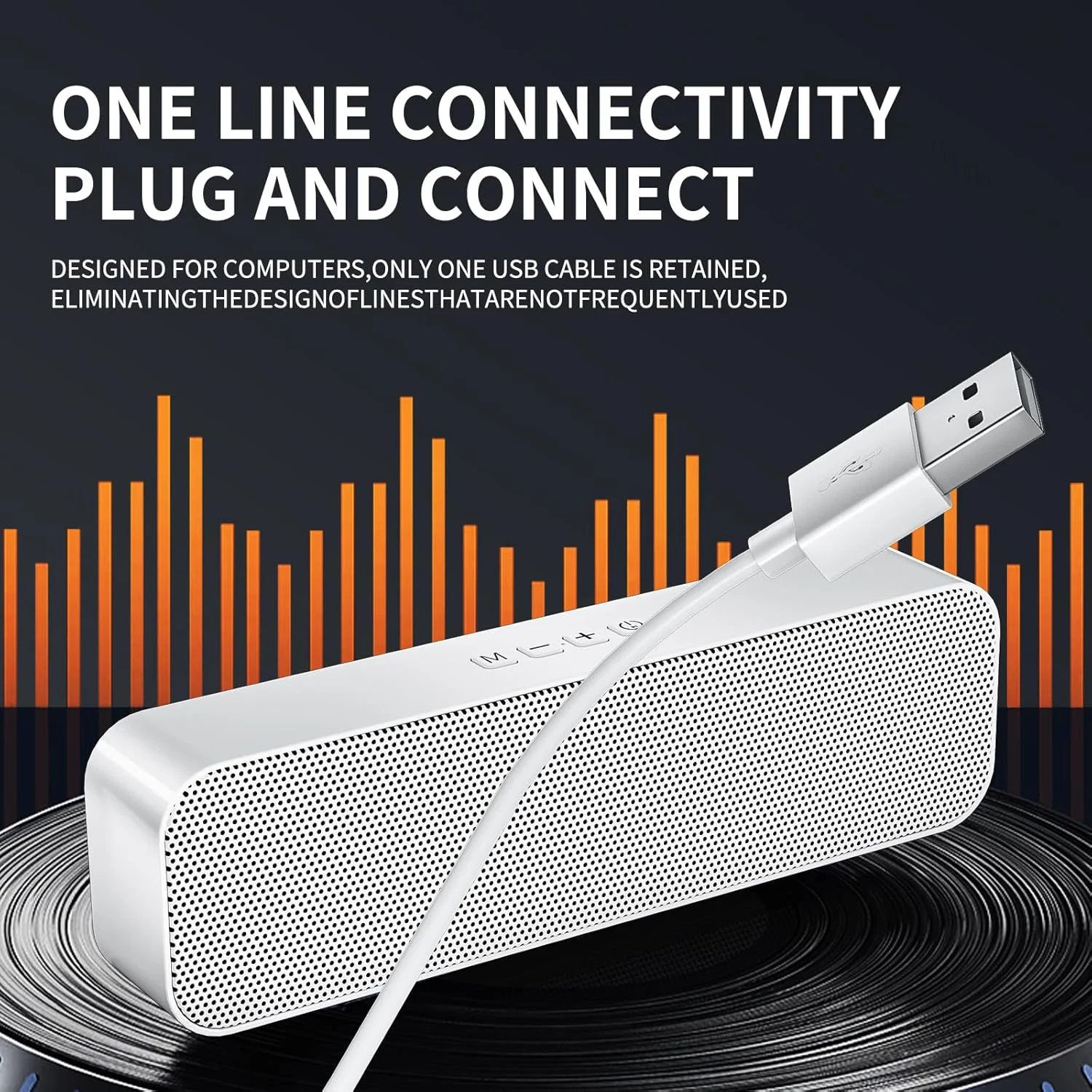 اسپیکر کامپیوتر USB کاسوکی، اسپیکر سیم دار کامپیوتر برای دسکتاپ، اسپیکر کوچک لپ تاپ با صدای استریو، بلوتوث، صدای بلند، اتصال آسان، مناسب برای جلسات آنلاین، کلاس های آنلاین، موسیقی شخصی