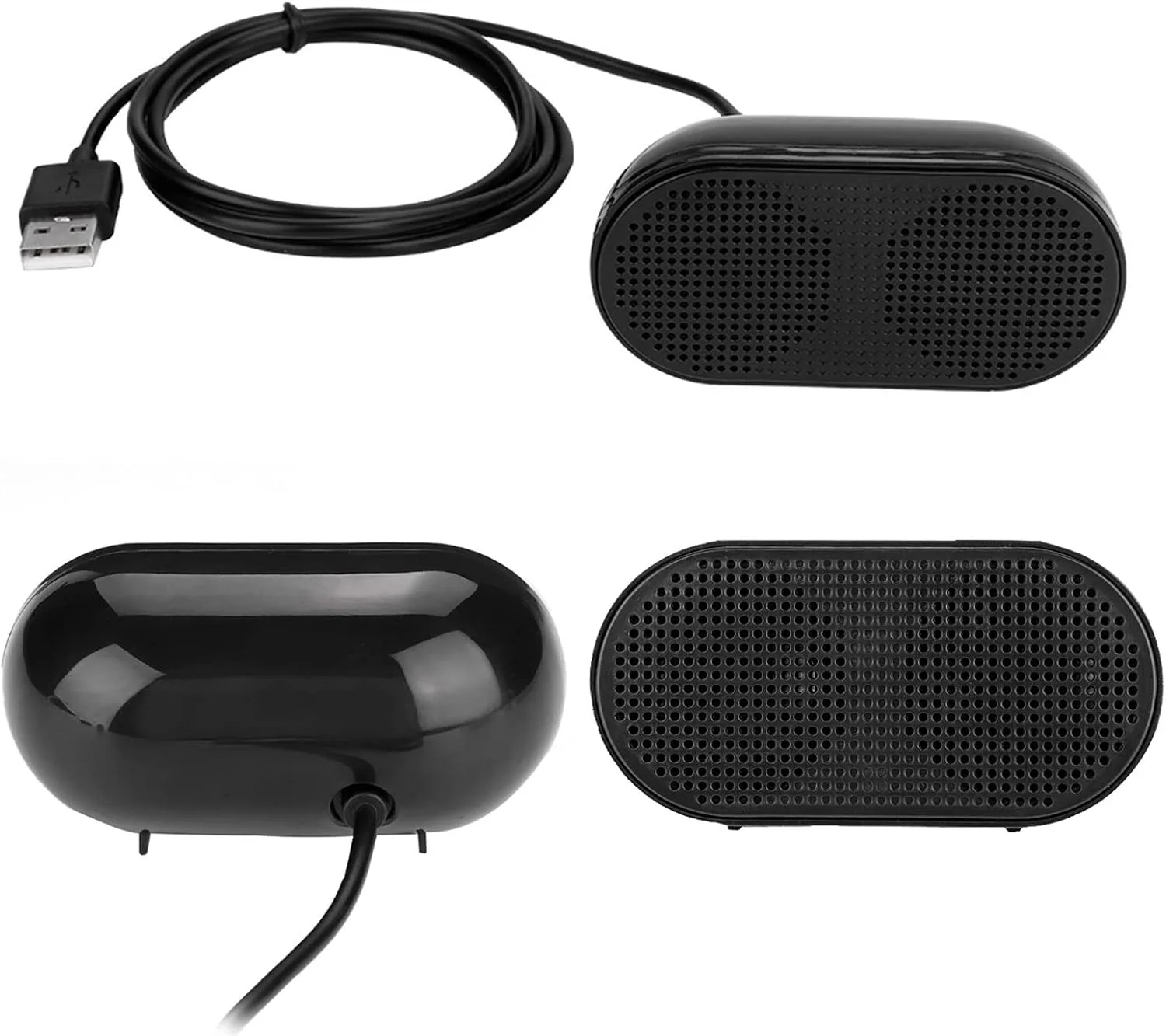 اسپیکر دوگانه زییسمایل USB سیمی، اسپیکر سیمی کوچک با توان یکپارچه و بیس عمیق