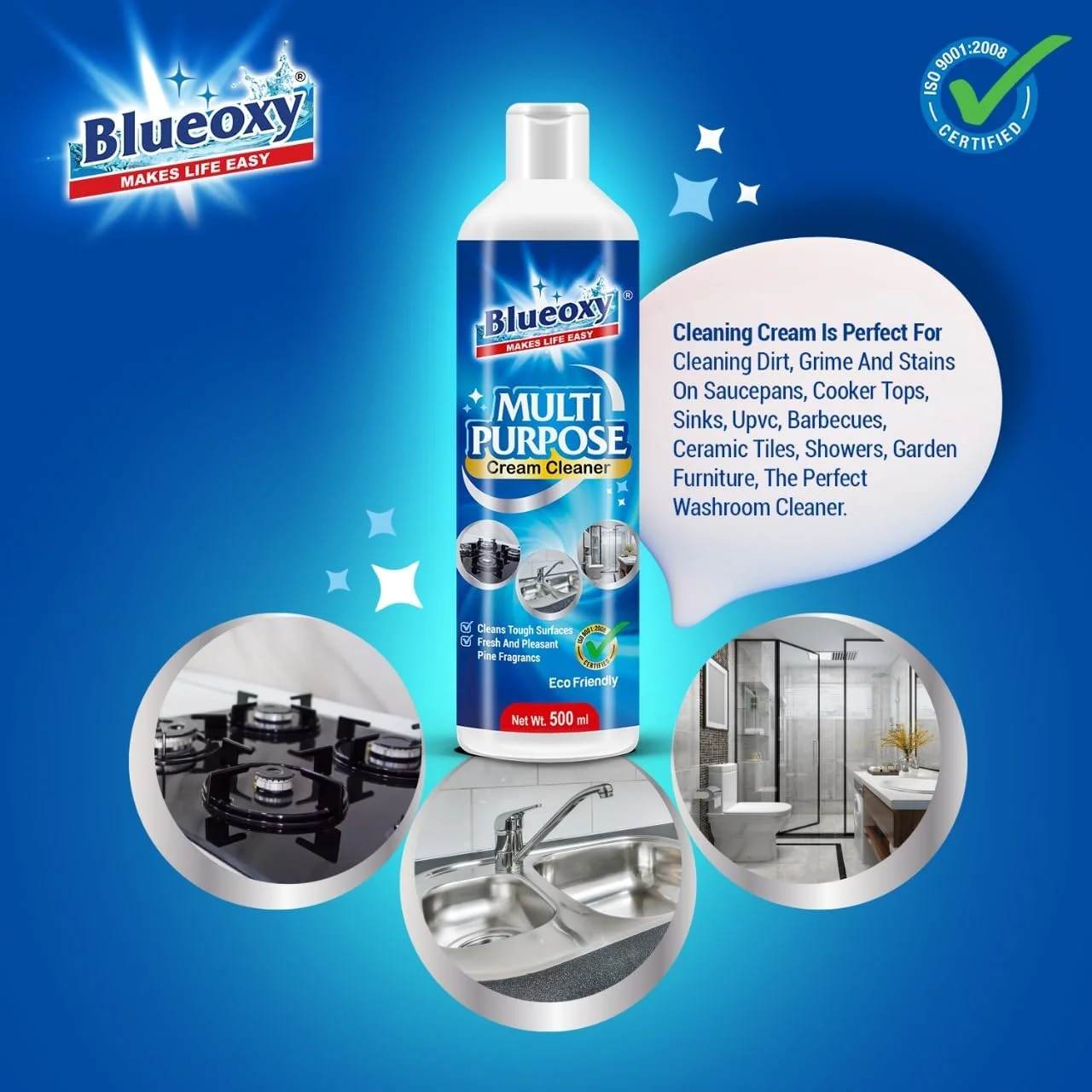 کرم تمیز کننده چند منظوره بلوکسی | مناسب برای تمیز کردن کاشی و سرامیک، سینک ظرفشویی، سرویس بهداشتی، آشپزخانه و سطوح سخت | 500 میلی لیتر کرم تمیز کننده چند منظوره بلوکسی | مناسب برای تمیز کردن کاشی و سرامیک، سینک ظرفشویی، سرویس بهداشتی، آشپزخانه و سطوح سخت | 500 میلی لیتر