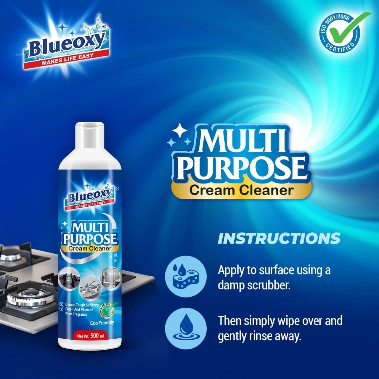 کرم تمیز کننده چند منظوره بلوکسی | مناسب برای تمیز کردن کاشی و سرامیک، سینک ظرفشویی، سرویس بهداشتی، آشپزخانه و سطوح سخت | 500 میلی لیتر کرم تمیز کننده چند منظوره بلوکسی | مناسب برای تمیز کردن کاشی و سرامیک، سینک ظرفشویی، سرویس بهداشتی، آشپزخانه و سطوح سخت | 500 میلی لیتر