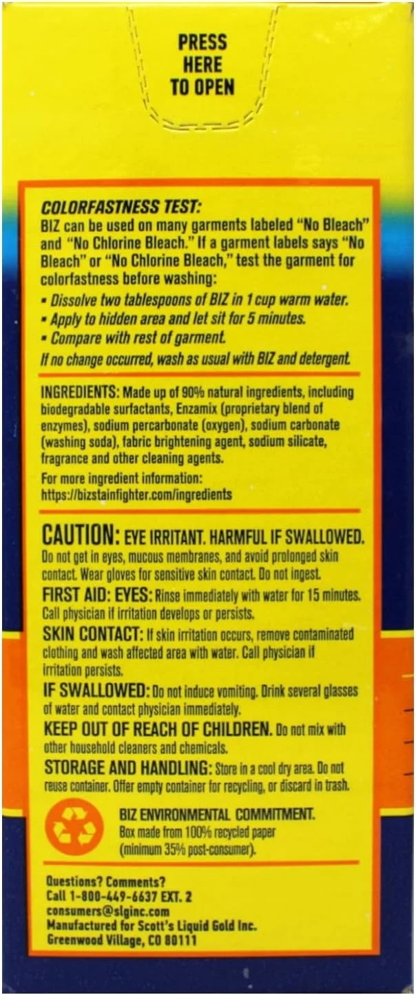 تقویت کننده شوینده چند منظوره BIZ، ۱۷۷۰ میلی لیتر تقویت کننده شوینده چند منظوره BIZ، ۱۷۷۰ میلی لیتر