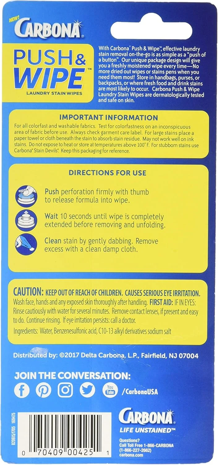 کربونا، دستمال های لکه بر فوری - 3 عدد