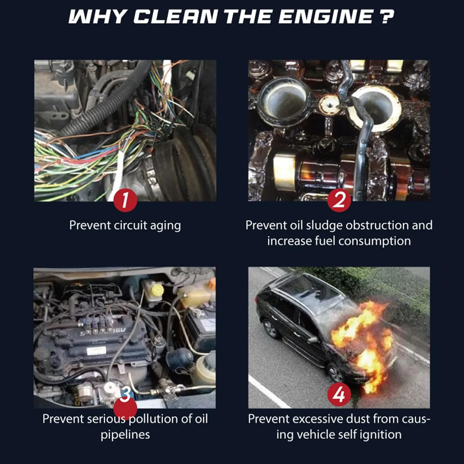 اسپری تمیز کننده موتور خودرو - 100 میلی لیتر، مناسب برای تمیز کردن روغن موتور، لوازم دیتیلینگ خودرو با ماندگاری طولانی، ابزار تمیز کننده حرفه ای برای از بین بردن لکه های روغن، کثیفی کربن و گرد و غبار اسپری تمیز کننده موتور خودرو - 100 میلی لیتر، مناسب برای تمیز کردن روغن موتور، لوازم دیتیلینگ خودرو با ماندگاری طولانی، ابزار تمیز کننده حرفه ای برای از بین بردن لکه های روغن، کثیفی کربن و گرد و غبار