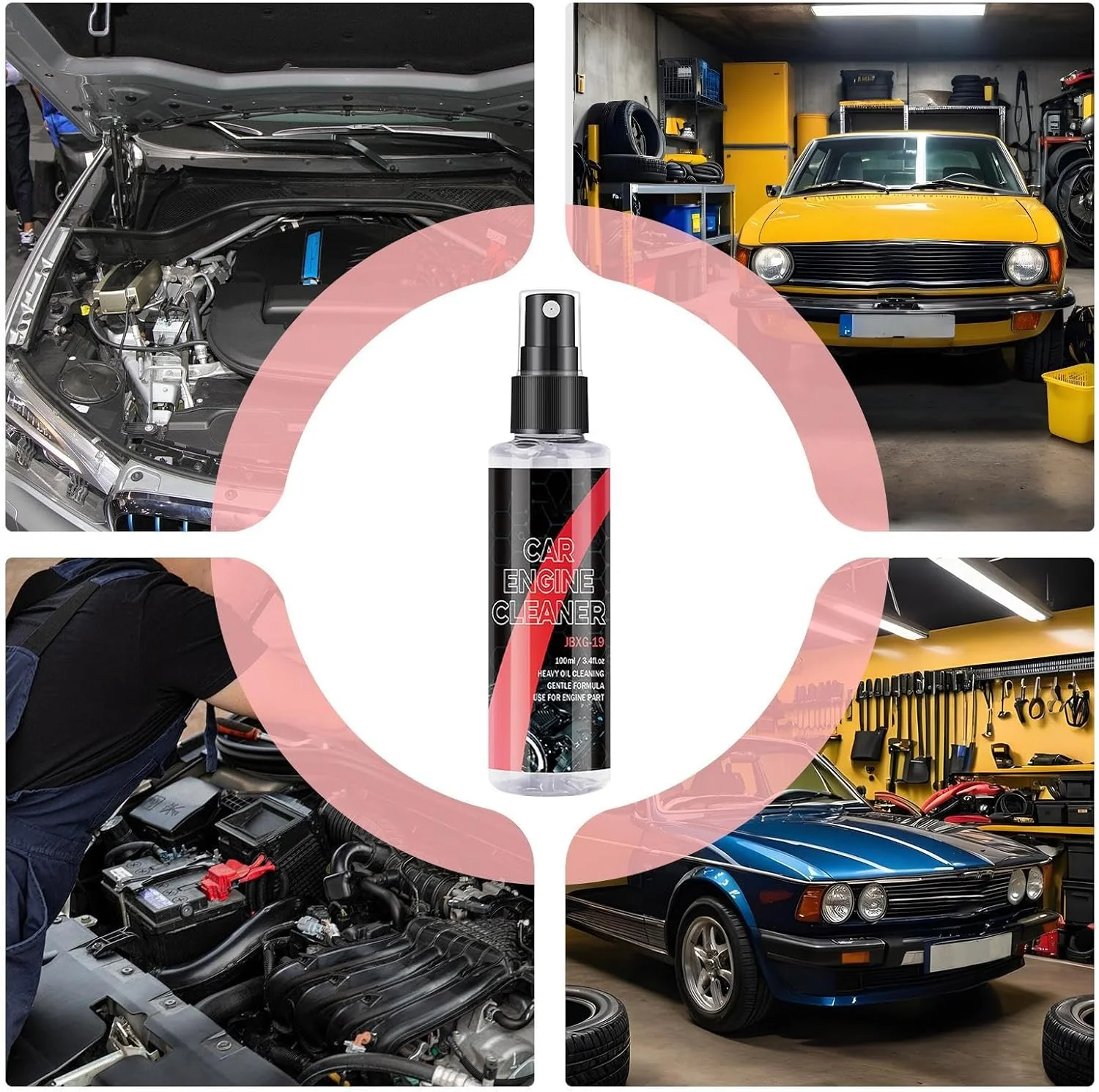 محلول تمیز کننده موتور خودرو - 100 میلی لیتر، پاک کننده محفظه موتور خودرو - تمیز کننده عمیق و سریع، مناسب برای نگهداری روزانه خودرو، تعمیر و نگهداری کامیون و تعمیرگاه های خودرو محلول تمیز کننده موتور خودرو - 100 میلی لیتر، پاک کننده محفظه موتور خودرو - تمیز کننده عمیق و سریع، مناسب برای نگهداری روزانه خودرو، تعمیر و نگهداری کامیون و تعمیرگاه های خودرو