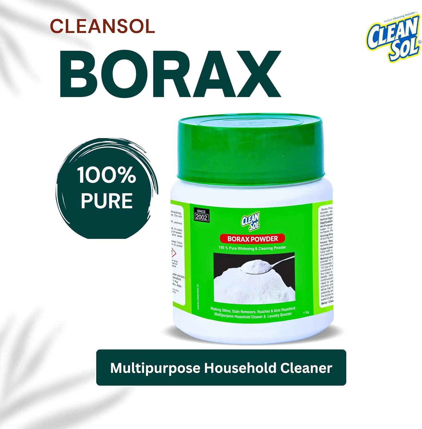 پودر بوراکس کلینسول 1 کیلوگرم | پودر تمیز کننده چند منظوره، تقویت کننده لباسشویی، فعال کننده اسلایم، تقویت کننده مواد شوینده و لکه بر | بوراکس خالص برای مصارف خانگی، آشپزخانه و حمام پودر بوراکس کلینسول 1 کیلوگرم | پودر تمیز کننده چند منظوره، تقویت کننده لباسشویی، فعال کننده اسلایم، تقویت کننده مواد شوینده و لکه بر | بوراکس خالص برای مصارف خانگی، آشپزخانه و حمام