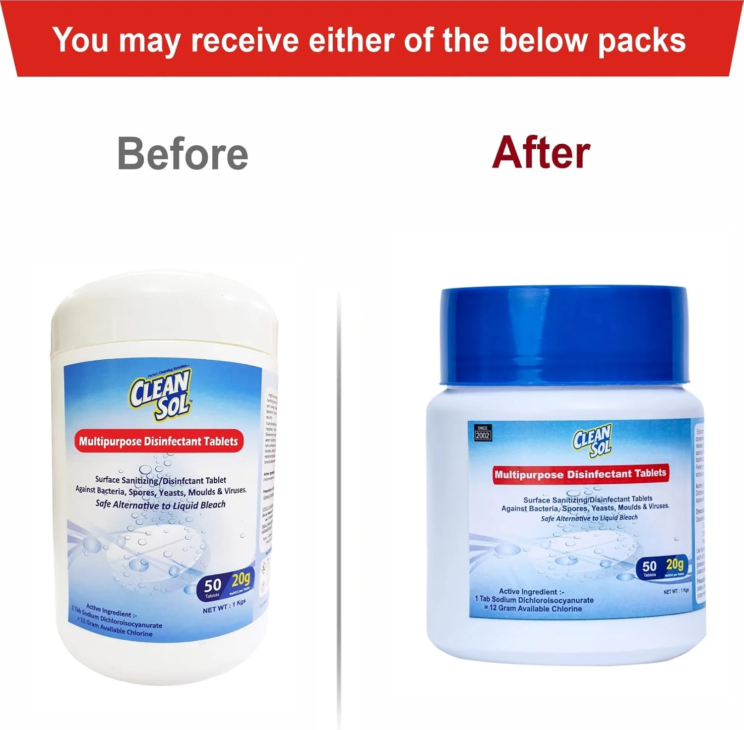 قرص ضدعفونی کننده سطوح کلرینه Cleansol – بسته 50 عددی (1 کیلوگرم) | ضدعفونی کننده قوی سطوح سخت برای کف، کاشی و آشپزخانه قرص ضدعفونی کننده سطوح کلرینه Cleansol – بسته 50 عددی (1 کیلوگرم) | ضدعفونی کننده قوی سطوح سخت برای کف، کاشی و آشپزخانه