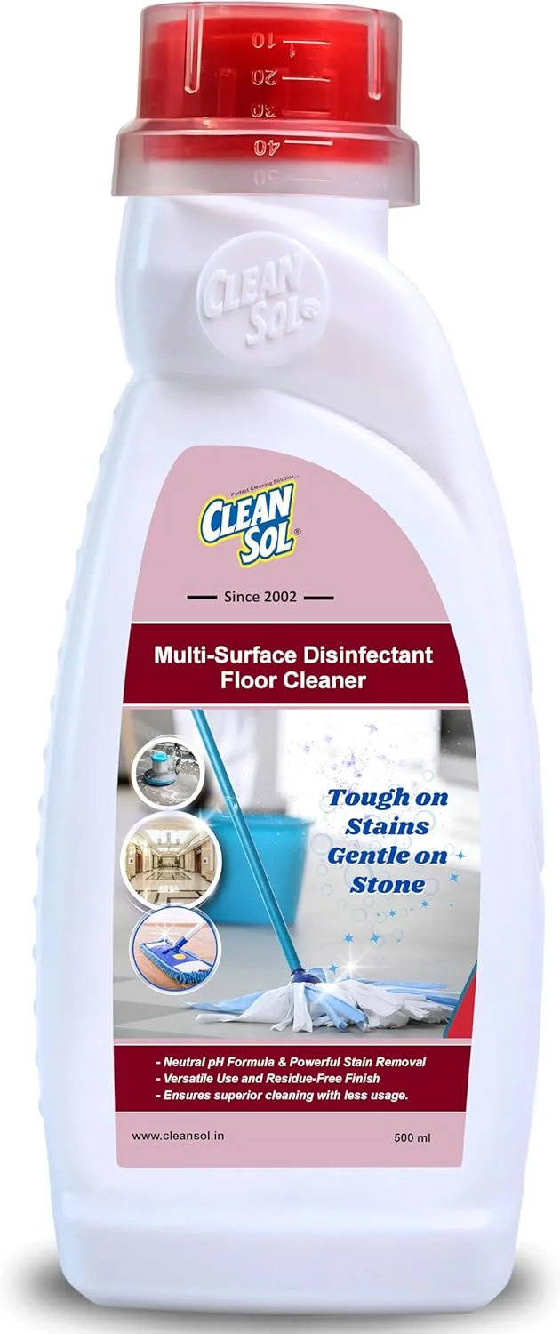 مایع تمیز کننده چند منظوره سطوح Cleansol | pH خنثی، زیست تخریب پذیر و سازگار با محیط زیست | ایده آل برای مرمر، گرانیت و سنگ طبیعی | از بین برنده لکه های سخت، جرم و کثیفی - 500 میلی لیتر