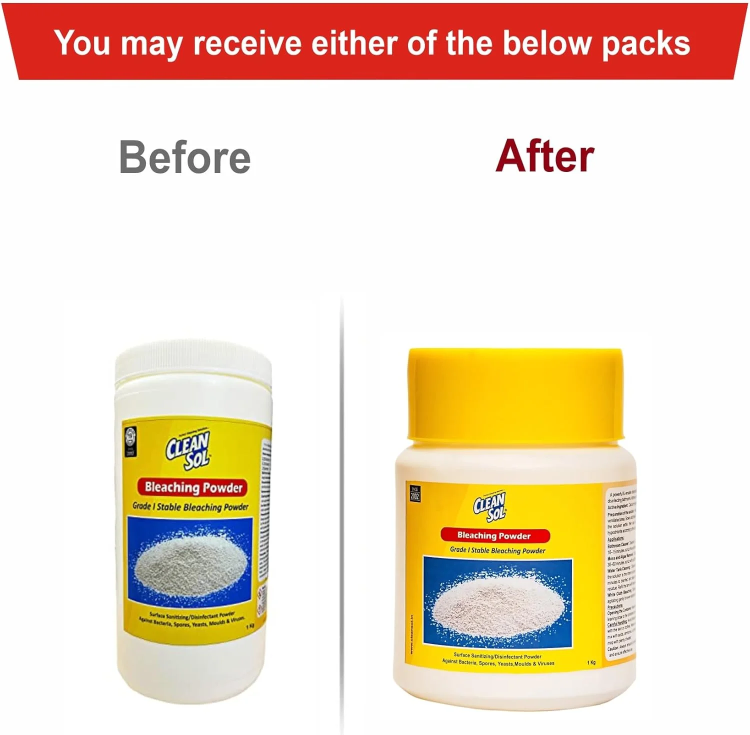 پودر سفید کننده Cleansol برای ضد عفونی، حمام، جلبک، مخزن آب، لباس و نظافت فضای باز - 1 کیلوگرم