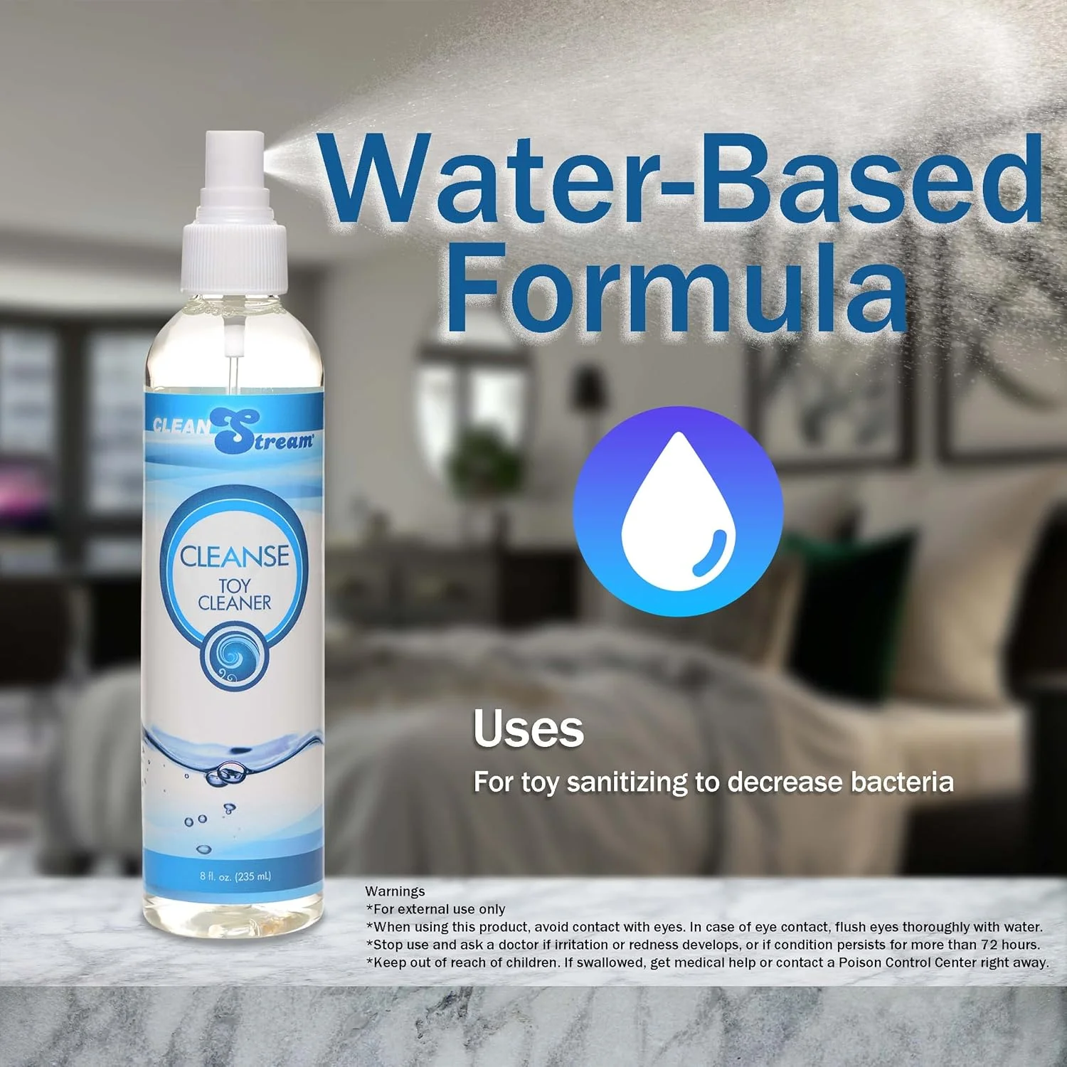پاک کننده اسباب بازی کلین استریم، 235 میلی لیتر، شفاف پاک کننده اسباب بازی کلین استریم، 235 میلی لیتر، شفاف