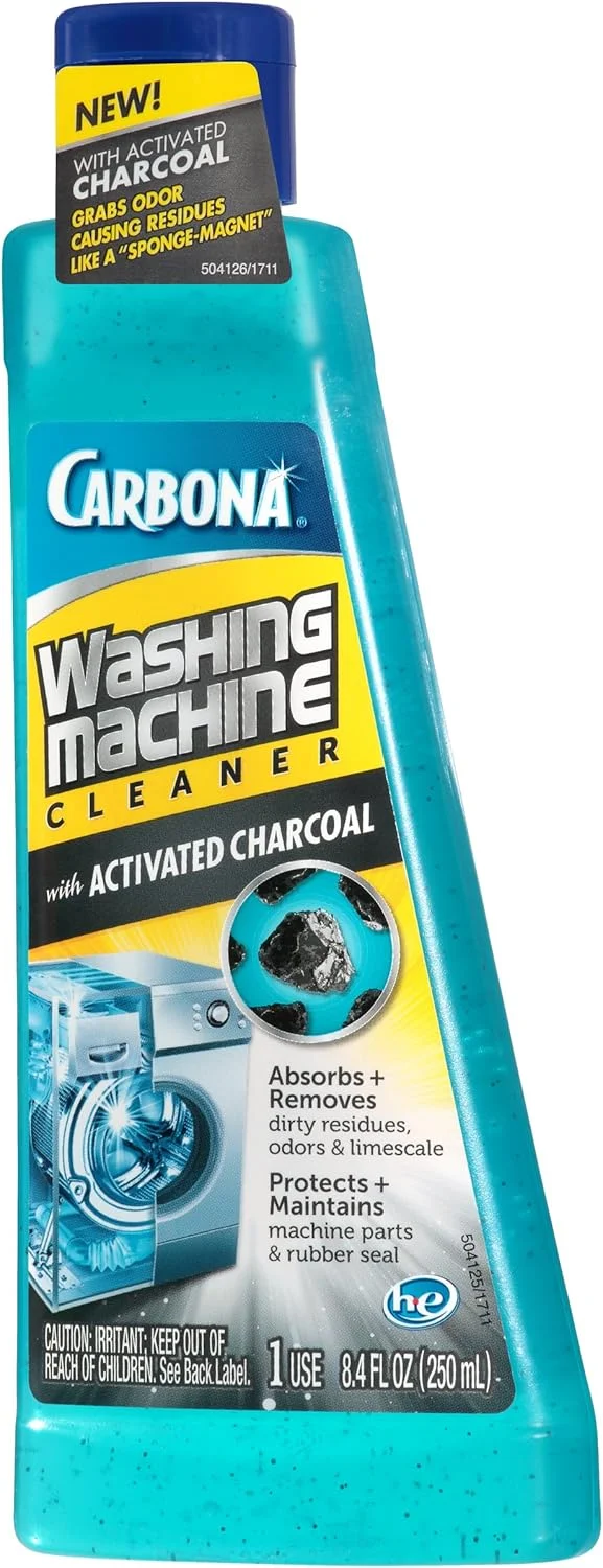 مایع تمیز کننده ماشین لباسشویی کربونا با کربن فعال آبی 250 میلی لیتر