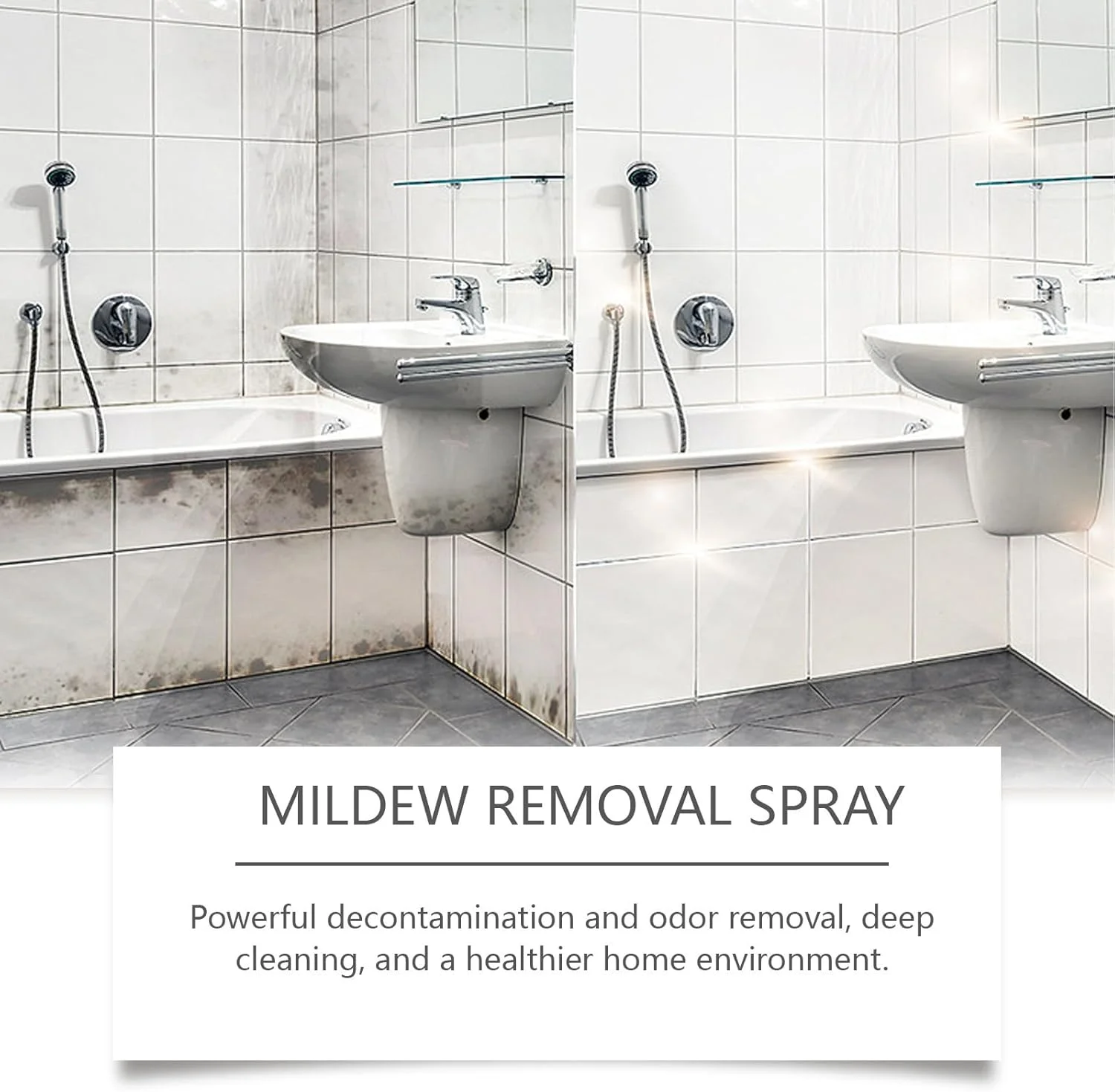 فوم پاک کننده کیورویوس، 60 میلی لیتر، فوم رسوب زدای حمام، پاک کننده لکه های سرسخت، اسپری فوم پاک کننده چند منظوره، اسپری تمیز کننده بدون نیاز به آبکشی برای حمام (2 عدد)