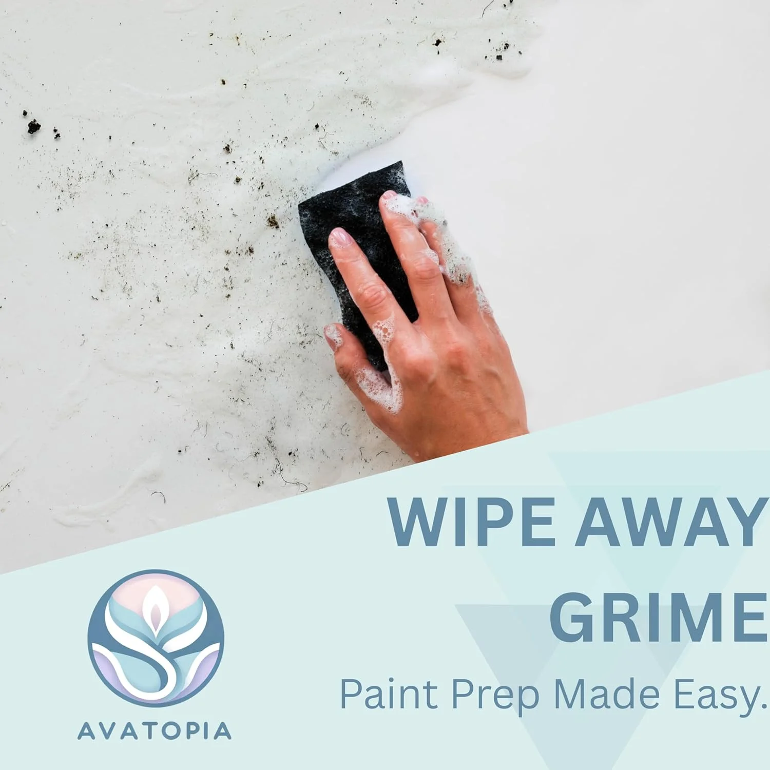 مایع صابون قندی Ever Build، 2 عدد (500 میلی لیتر)، اسفنج، برس درزگیر و دستکش پلاستیکی | پاک کننده دیوار برای دیوارهای رنگ شده، صابون قندی برای تمیز کردن، پاک کننده حمام، از بین برنده چربی، جرم و لکه های نیکوتین