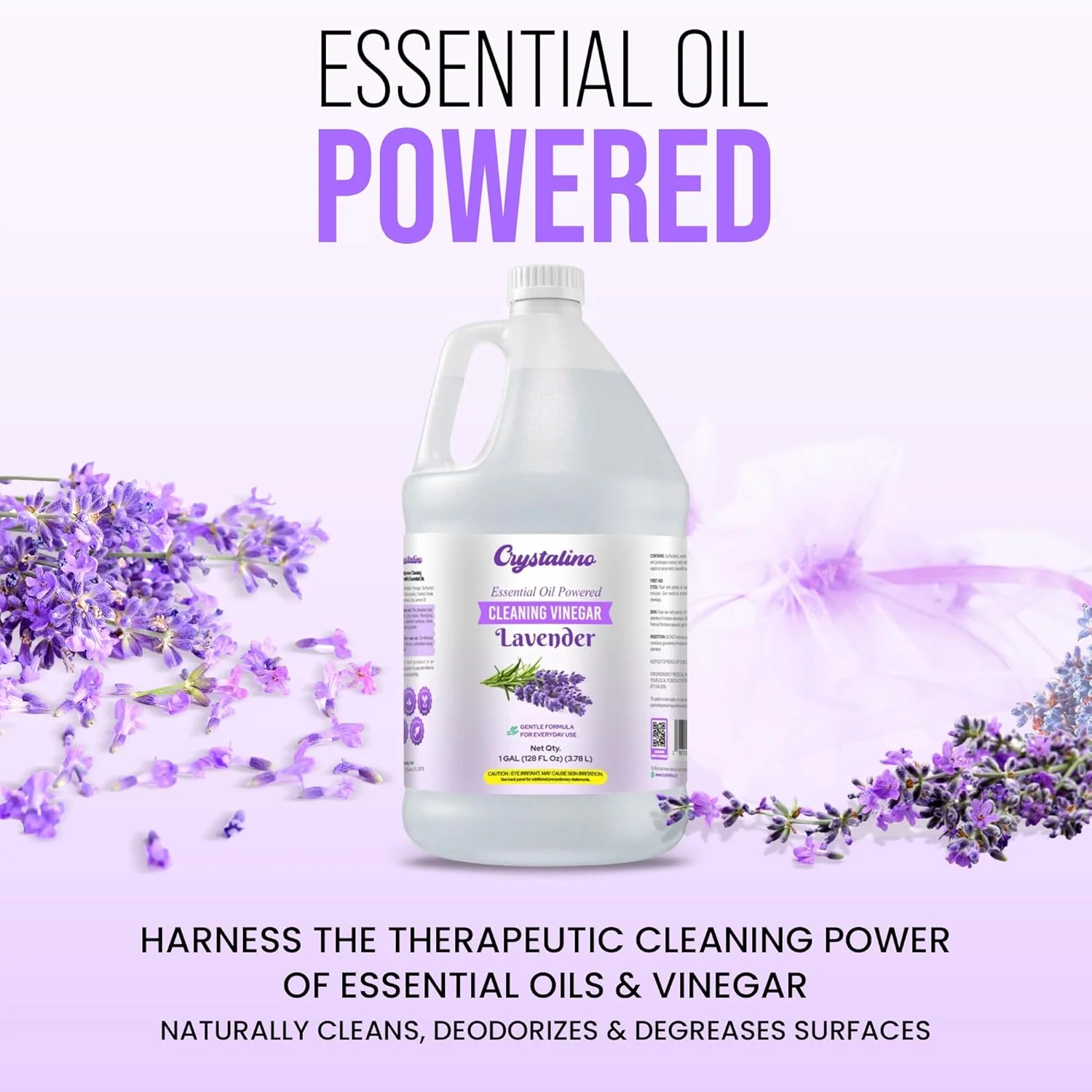 سرکه روغن اسانس اسطوخودوس کریستالینو (3.7 لیتر) برای تمیزکاری، سرکه سفید مقطر برای اهداف تمیزکاری، سرکه سفید، سرکه