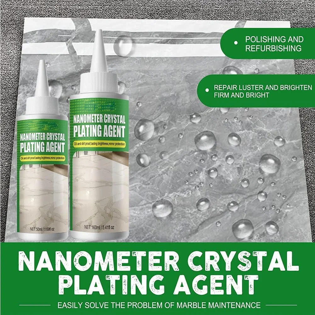 ماده نانو کریستال برای روکش سنگ، ماده نانو کریستال برای آبکاری، پوشش نانو کریستال سنگ، ماده نانو کریستال برای روکش مرمر مناسب آشپزخانه (160 میلی لیتر، 2 عدد)