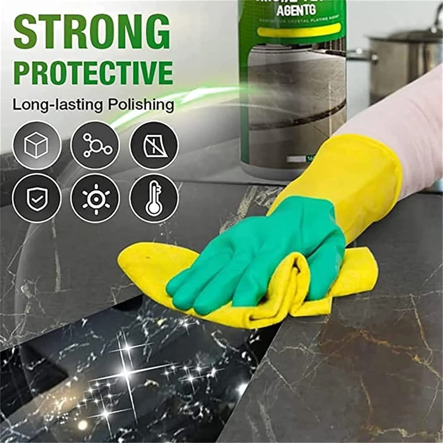 ماده جدید نانو کریستال پوشش سنگ 2024، ماده نانو کریستال پوشش مرمر، پوشش نانوکریستال های سنگ، ماده پوشش کریستال سنگ، ماده پوشش نانو کریستال برای آشپزخانه خانگی (2 عدد - 160 میلی لیتر)